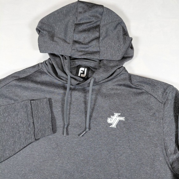 FootJoy Other - FootJoy Mens Large‎ Gray Heathered Jenks Golf Trojan Hoodie Sweatshirt L